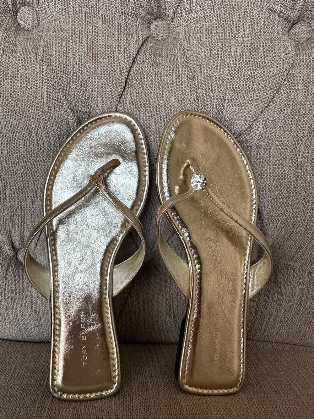 Tory Burch Gold Metallic Sandals